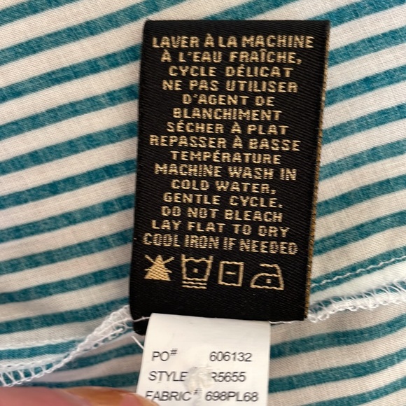 Renuar Striped Button Down Shirt XS - Picture 6 of 9